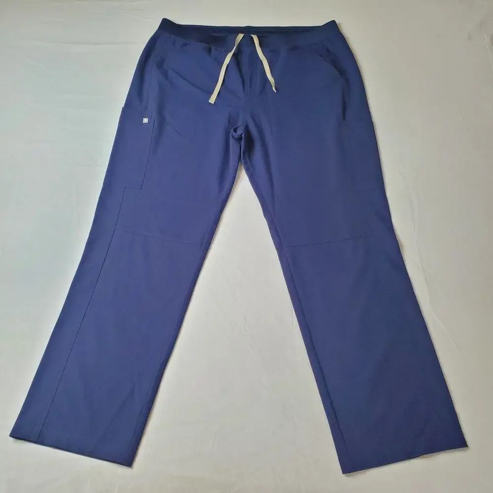 Figs Men's Size 3XL Axim Cargo Scrub Straight Leg Pants Blue T2001